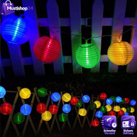 Solar Lichterkette 6M 30 Led Lampions Bunt Wasserdicht FüR Garten