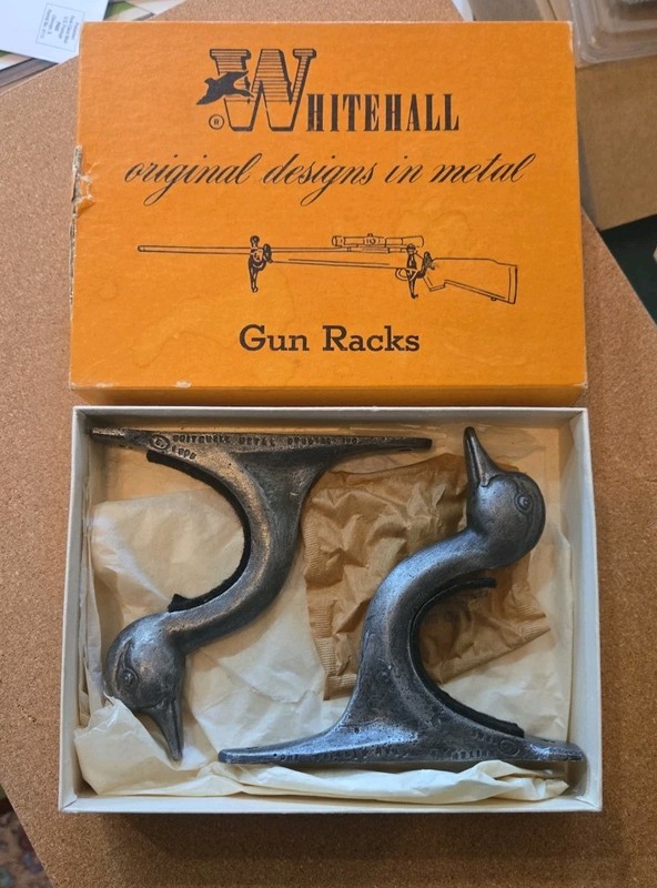 WhiteHall Metal Studios 1965 Duck Gun or Coat Rack Lot of 2 in Original Box