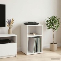 Schallplattenschrank Weiß 38 X 33 X 61 Cm Holzwerkstoff