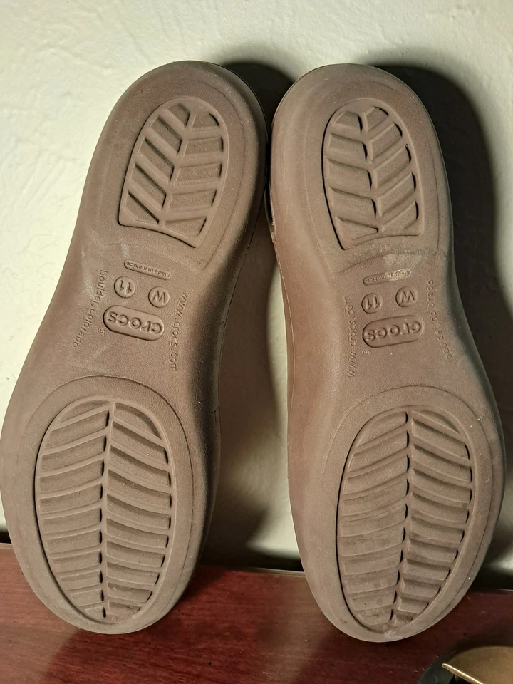 Zapatos Crocs Para Mujer Talla 11 W Olivia Planos Punta Cerrada Cordones Ligeros Foto 3 de 4