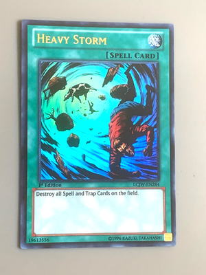 heavy storm yugioh card MRD-142 Unlimited Super Rare (25th Anniversary Edit Product Description Destroy all Spell and Trap Cards on the field. Heavy Storm FF by nhociory