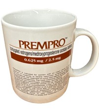 Pharmaceutical Rep PREMPRO Coffee Mug Vintage Advertising Promo Menopause pfizer