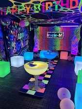 HIRE 6x3 Uv Party Tent rave Cave Glow In Dark Gazebo Marquee Neon Nightclub Led