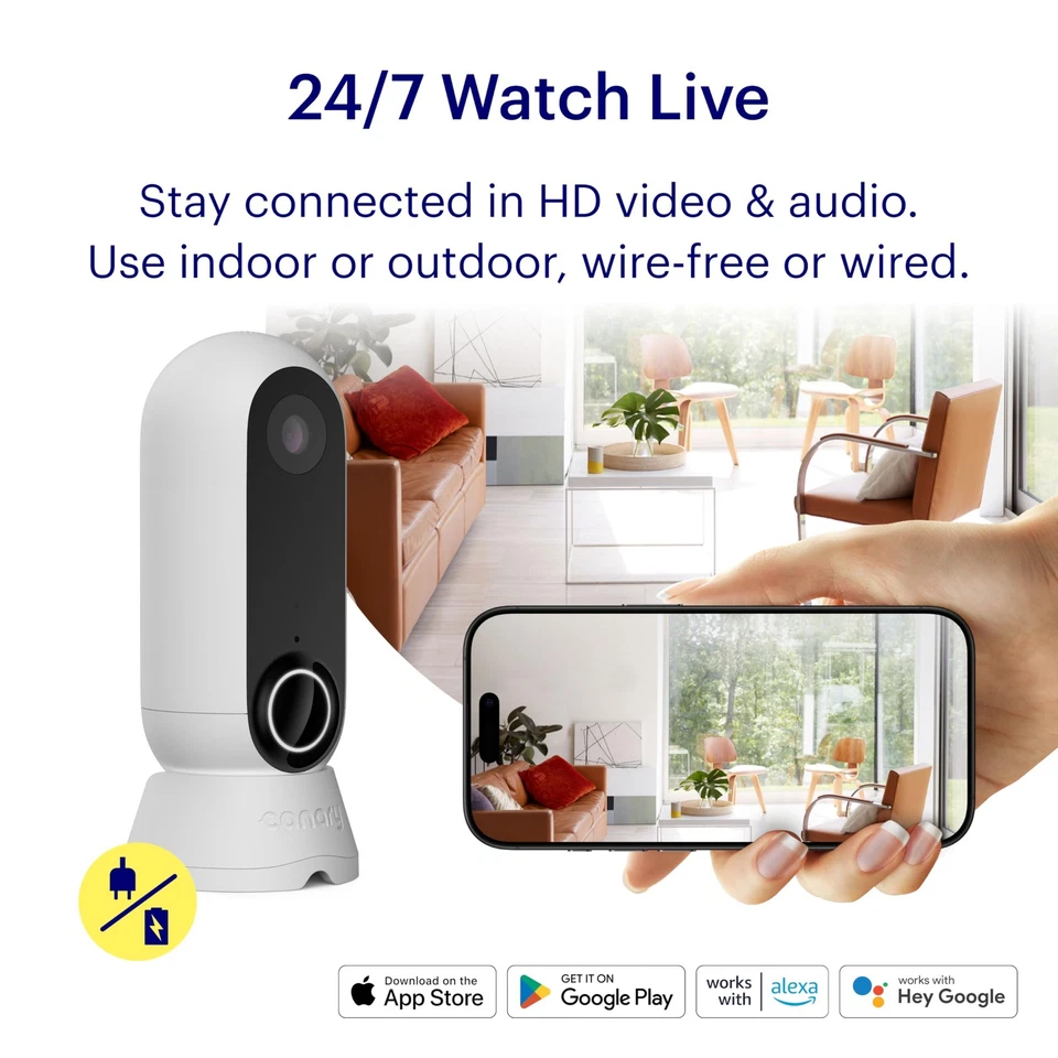 Flex Outdoor Indoor Home Security Camera HD WiFi IP | 24/7 Watch Live Video, ... - Image 2 of 4