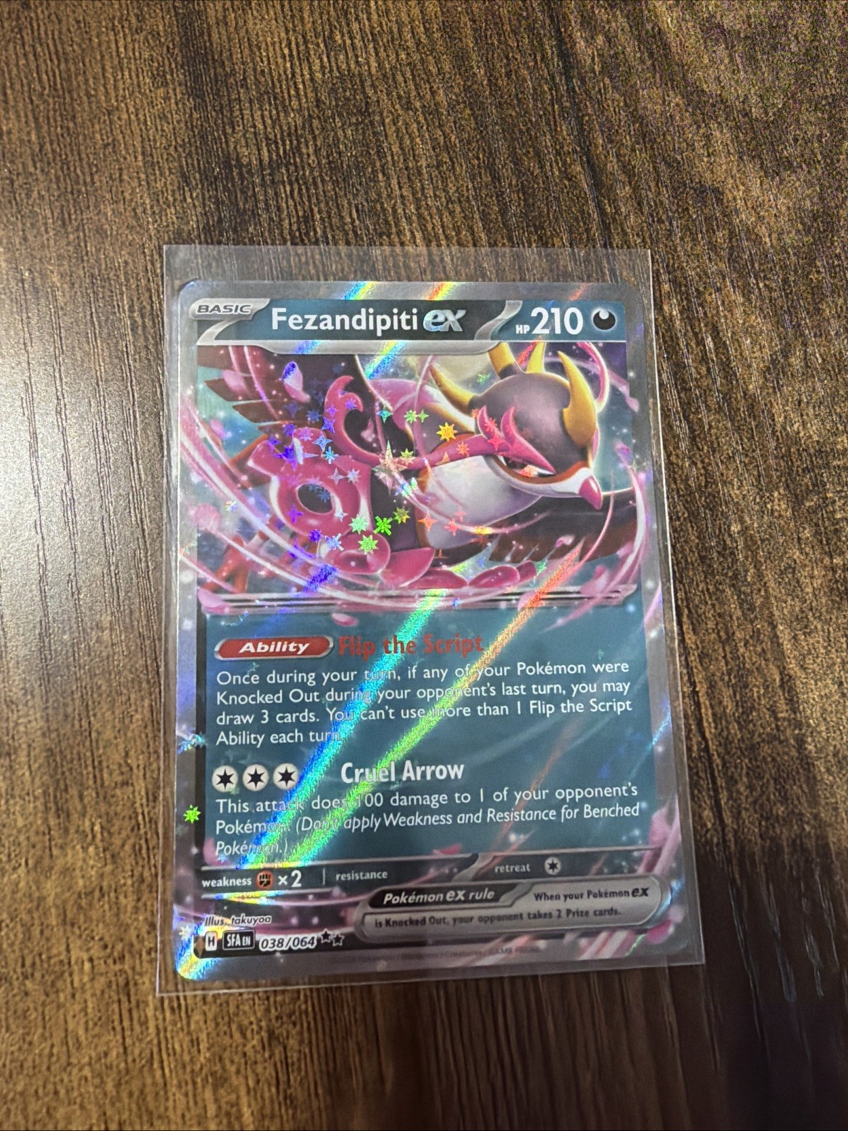 Fezandipiti ex 38/64 Double Rare Shrouded Fable Pokemon NM