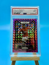 Kobbie Mainoo 2023-24 Panini Prizm PL Pink Mosaic RC PSA 9 Man United #38