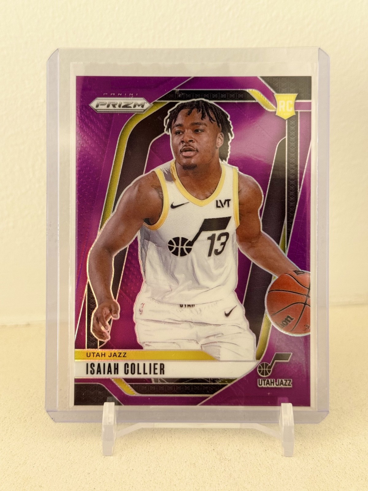 2024-25 Panini Prizm #227 Isaiah Collier True PURPLE RC /99 Jazz