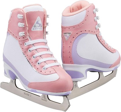 Jackson Ultima Softec Vista Women's Ice Skates w/ Mark I Blade - Pink, Youth 13