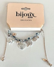 BIJOUX BAR DELICATES TWO TONE TREE OF LIFE BOLO BRACELET NWT