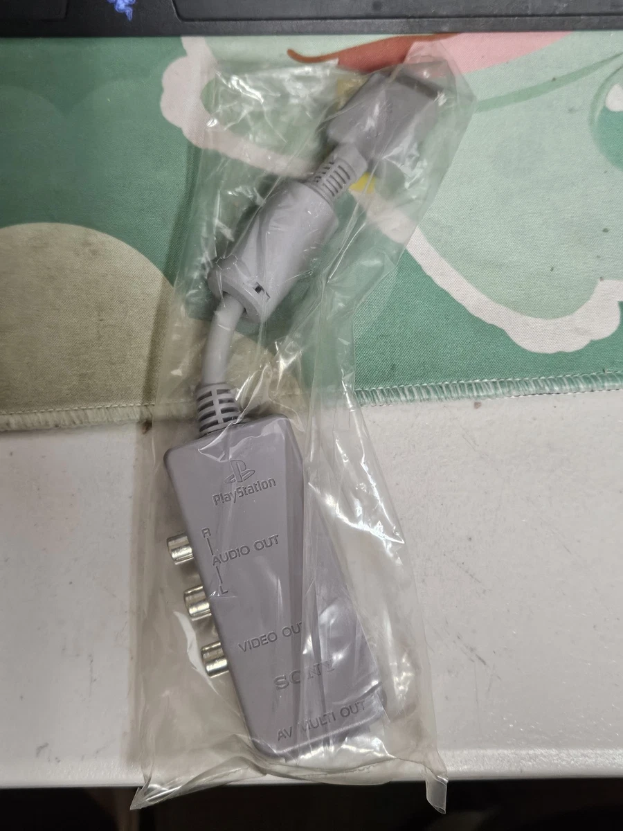 Adaptador AV Oficial Sony PS1 PS2 PlayStation 1 Cable de Salida Múltiple Guncon SCPH-1160
