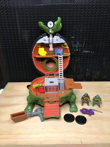 Vintage TMNT Mini Mutants Leo's Lair Sewer Playset 1994 Incomplete