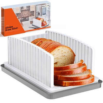 New Upgrade Bread Slicer for Homemade Bread, Bread Slicing Guide Adjustable W...