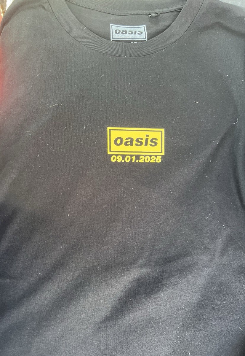 OASIS LIVE 25 SHIRT XL 9/1/2025 METLIFE STADIUM EAST RUTHERFORD