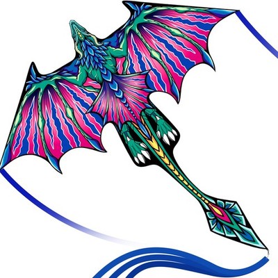 Doinfly Kite- Classical 57.1 inches wingspan, 63 height, pink,green 