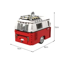 Compatible Caravan Trailer for 10220 T1 Camper Van Bus Building Toys Set