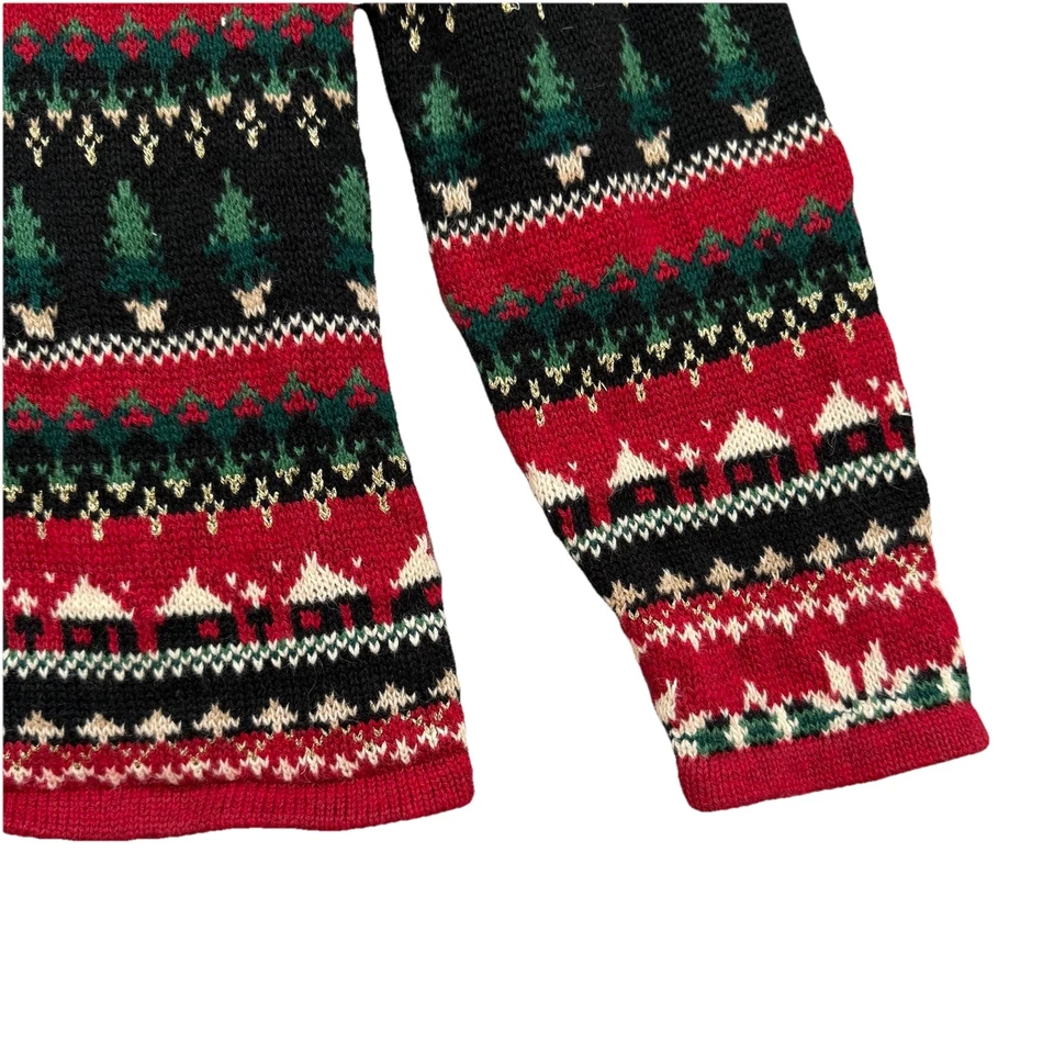 Cárdigan de Navidad vintage para mujer grande clásico vacaciones copo de nieve invierno preppy Foto 4 de 4