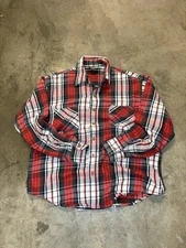 Vintage Big Mac Red Plaid Flannel Made in USA Large NWOT