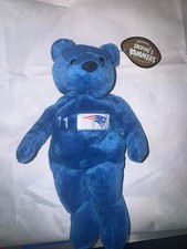 1999 Salvino's Bammers Drew Bledsoe 11 Patriots NFL Plush Beanie Bear