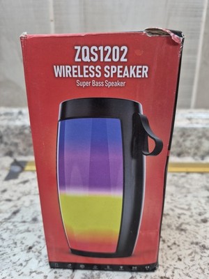 ZQS1201 Portable Wireless Bluetooth Speaker Super Bass LED Light USB TF Card MP3