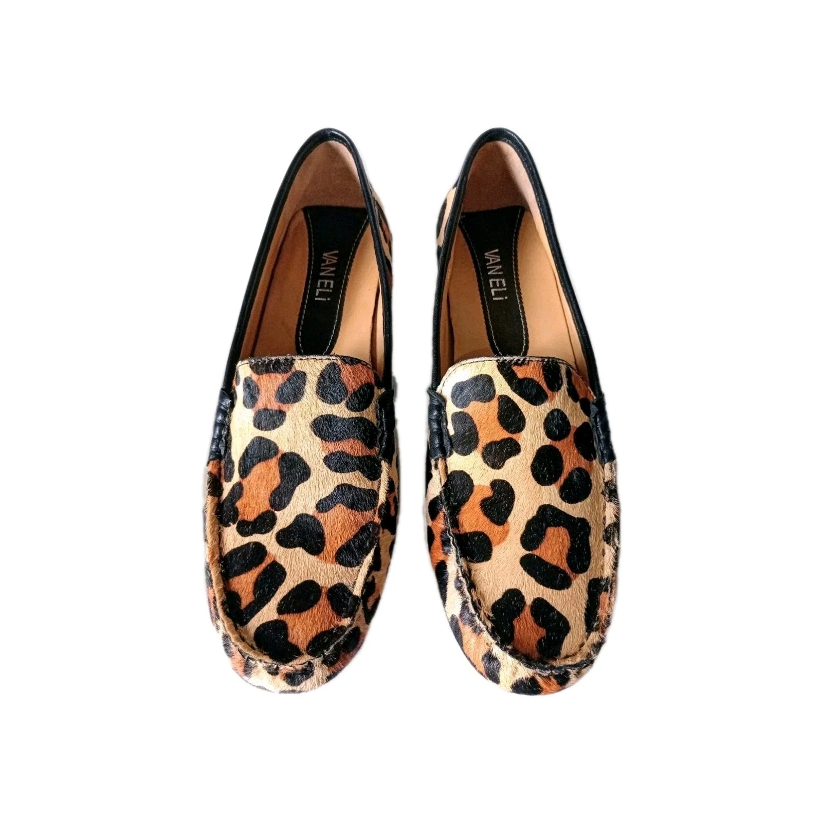 VANS Mocassini donna Van Eli casual slip on taglia 9 vera pelliccia di vitello tinta