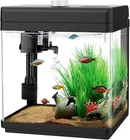 1.5 Gallon Aquarium Kits Desktop Small Fish Tank W/ Filter & Light 8 Colors