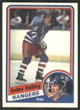 1984-85 Topps #107 Anders Hedberg SP New York Rangers 15224