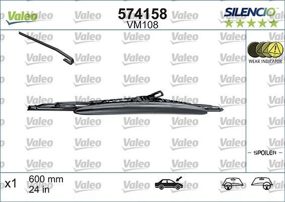 Suzuki Vitara Scheibenwischer 00-06 Valeo 574158 OEM 1X, Clips, Rechts/Links-image