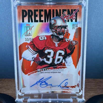 Topps 2025 Signature Class Preeminent Ink Merton Hanks Auto Orange Refractor /50