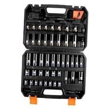  3/8 inch Drive 12 Point Socket Set 71 Piece,SAE(5/16-3/4in) and Metric(8 