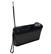 Roberts R9993 Portable AM FM Mains Battery Analogue Radio - Black