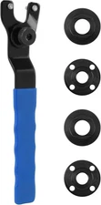 Universal Adjustable Grinder Wrench Spanner w/ 4 Shaft Nuts Angle Grinder Blue