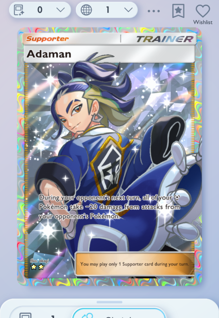 Pokemon TCG POCKET - Adaman Full Art 2⭐, Triumphant Light