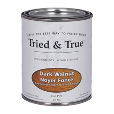Dark Walnut Stain & Finish, Pint – Linseed Oil Wood Stain, Ideal for Home Imp...