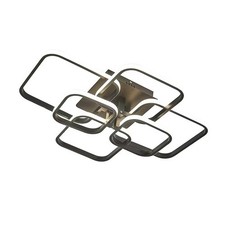 Contemporary LED Semi Flush Ceiling Light, Adjustable Brightness Modern