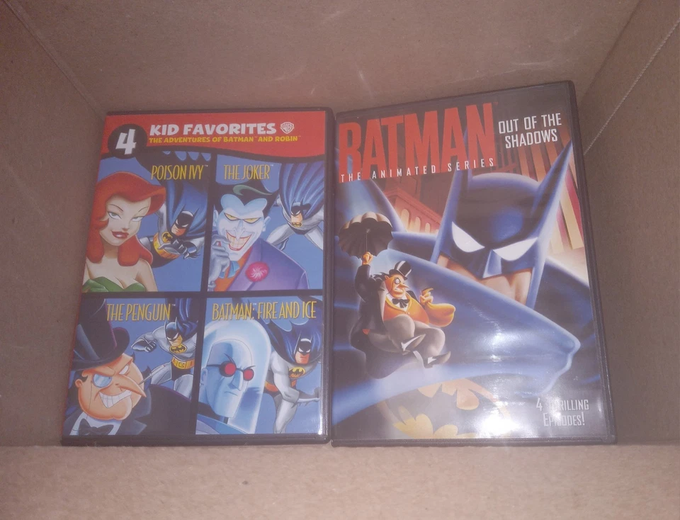 Cartoon Superman DC Comics DCEU VHS Wonder BLU Batman TV Movie Joker DCU DVD Lot Foto 4 de 4