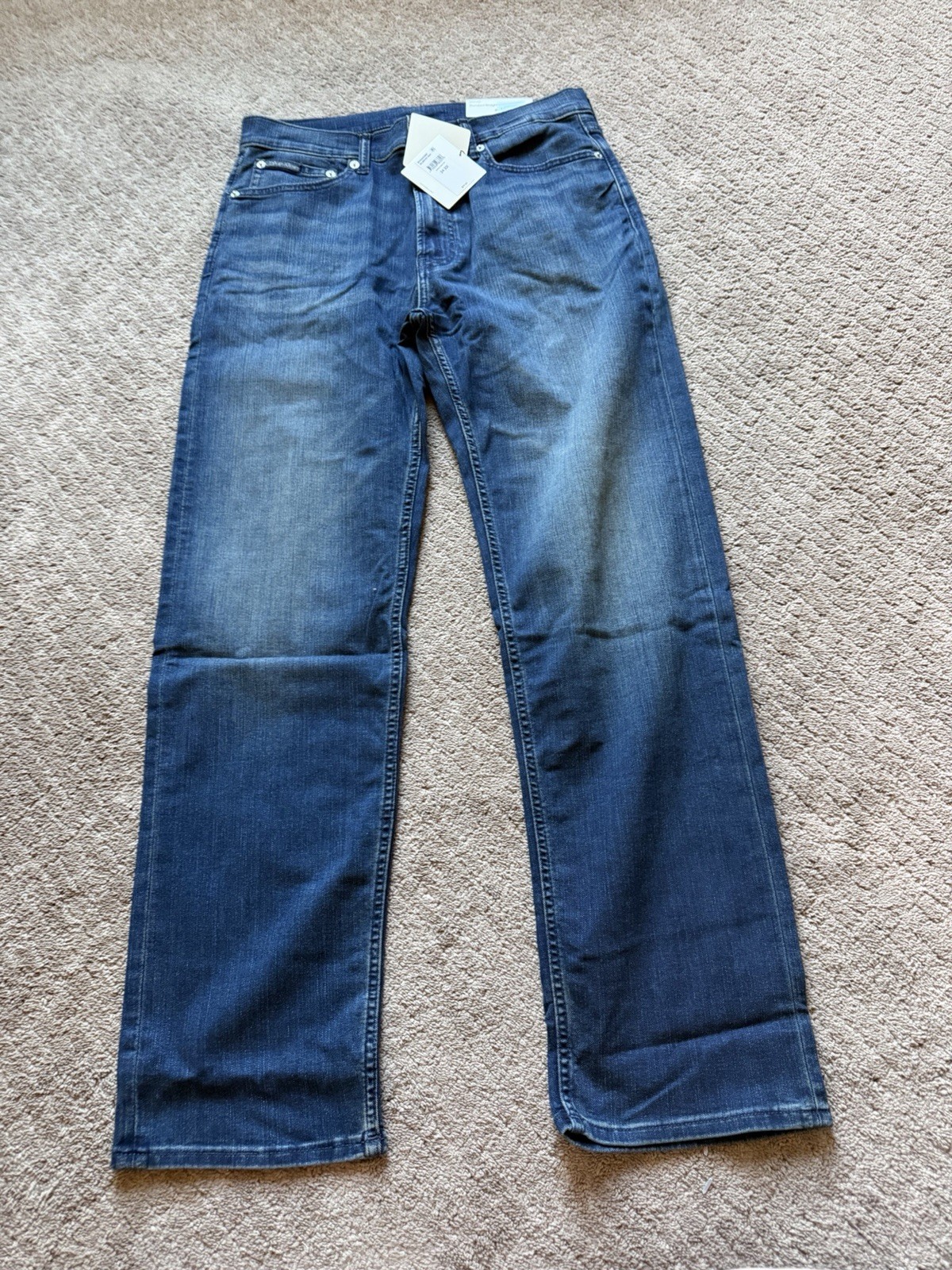 S Straight Fit Denim Jeans 34 / 32 Boston Blue Solid $79.50