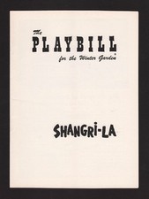 Dennis King "SHANGRI-LA" Harold Lang / Jack Cassidy 1956 Broadway FLOP Playbill