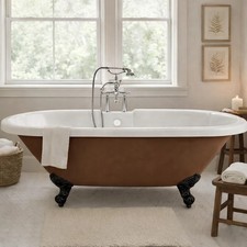 1700mm Copper Freestanding Roll Top Bath With Feet Choice Traditional