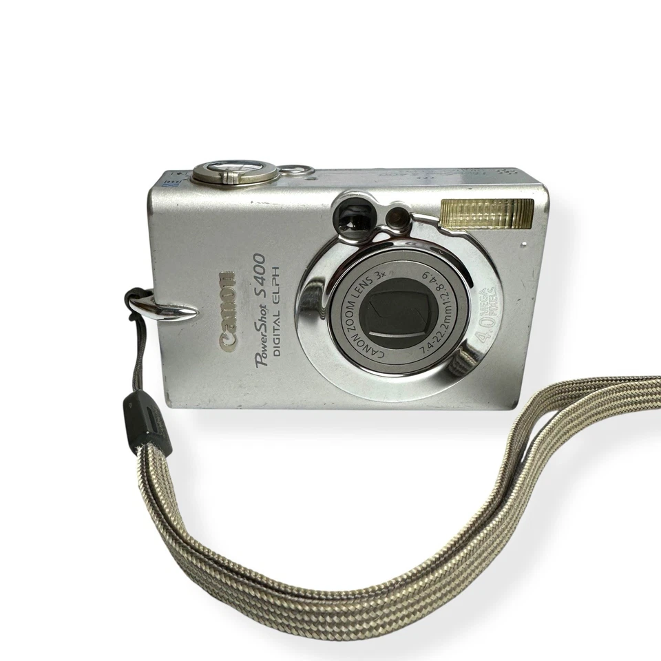 Canon PowerShot S400 Digital ELPH Camera Ultra Compact 4.0mp TESTED w/ Charger - Image 3 of 4
