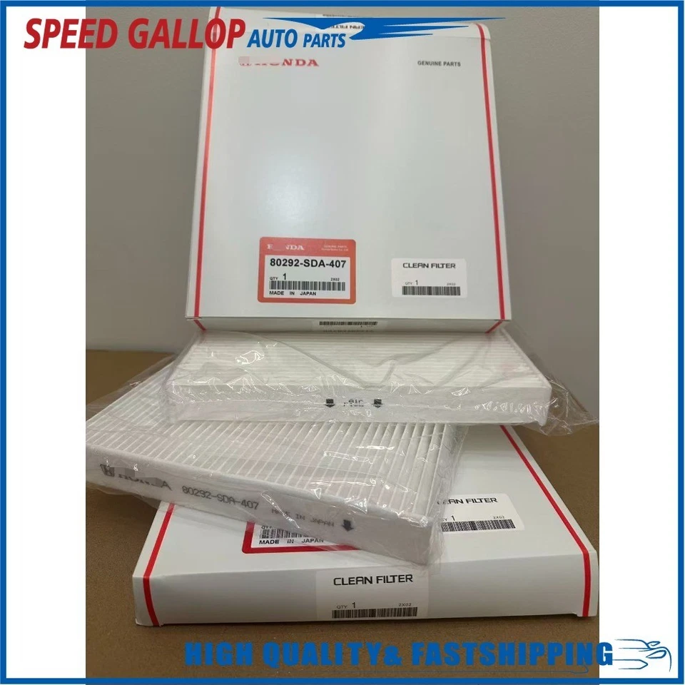 2 filtros de aire de cabina originales 80292-SDA-407 para Acura MDX Honda 2014-2017 NUEVO Foto 2 de 4