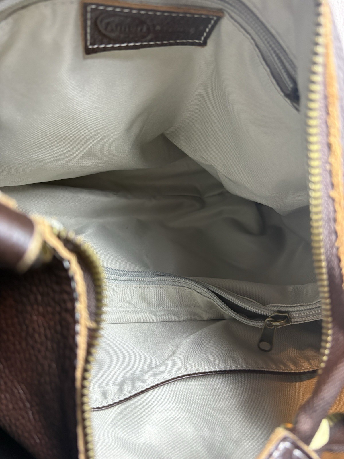 Ameri Leather Brown Shoulder Bag Genuine Leather … - image 4