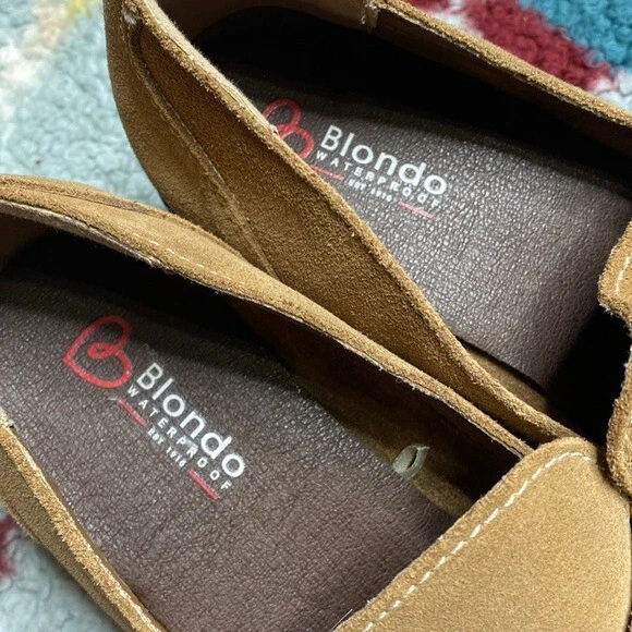 Mocasines gruesos de gamuza tostada impermeable Blondo Dulce plataforma 8,5 Foto 4 de 4