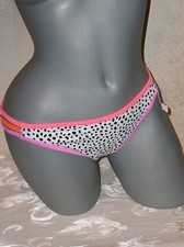 NWT Victoria Secret Pebble Dot Multi Strappy Cheeky S Bikini Bottom