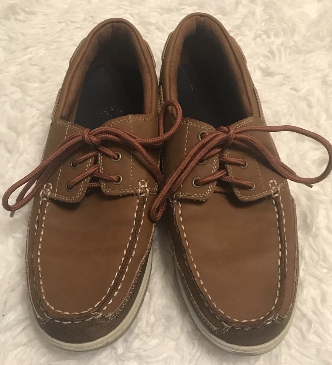 Croft Barrow Kohl s Men s Sz 11 M Leather Fab Tied Boat Shoes