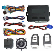 Car Keyless Entry Engine Start Alarm System Push Button Remote Starter Stop Kit