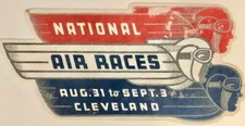 National Races, Cleveland, Art Deco Metal Sign, Vintage Aviation OUR-0105