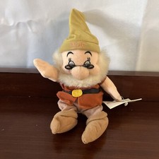 DISNEY Store Mini Bean Bag DOC Snow White  Seven Dwarfs 8" Plush