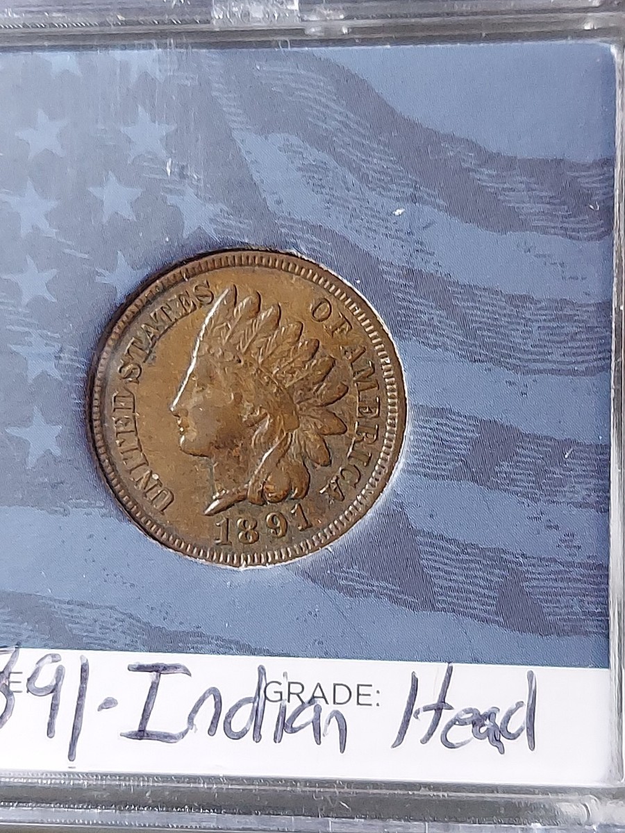 👉1891 Indian Head Cent Penny Full Liberty Au Choice. A/189 | eBay