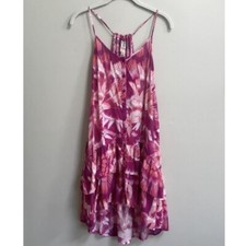 Free People Pink Floral Tank Dress Size Extra Small