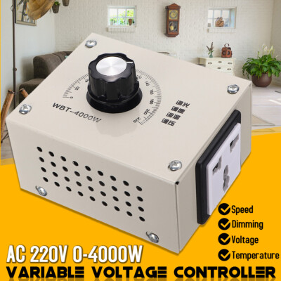 AC 220V 4000W Variable Voltage Regulator Speed Motor Fan Dimmer Temp Controller